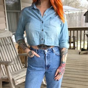 Soft button down denim shirt